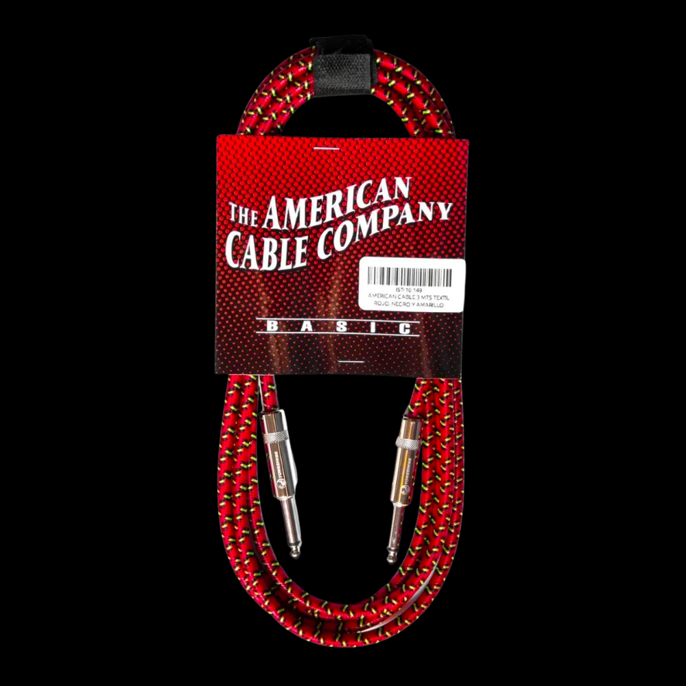 AMERICAN CABLE 10FT INSTRUMENTO 1/4 A 1/4 TEXTIL IST10 BACKSTAGE